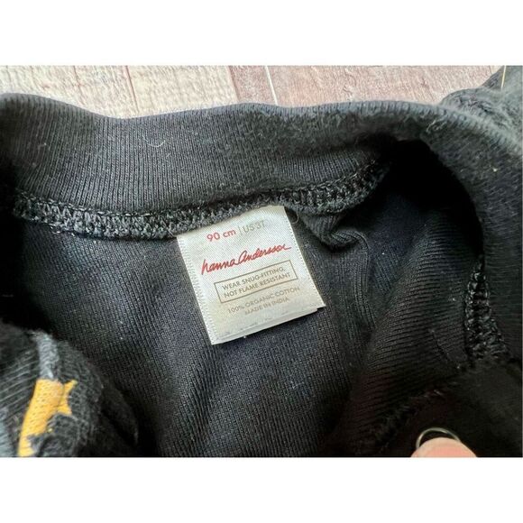 Hanna Andersson Organic Cotton Black Halloween Bats Moon Stars Sleeper 3T - Picture 7 of 9